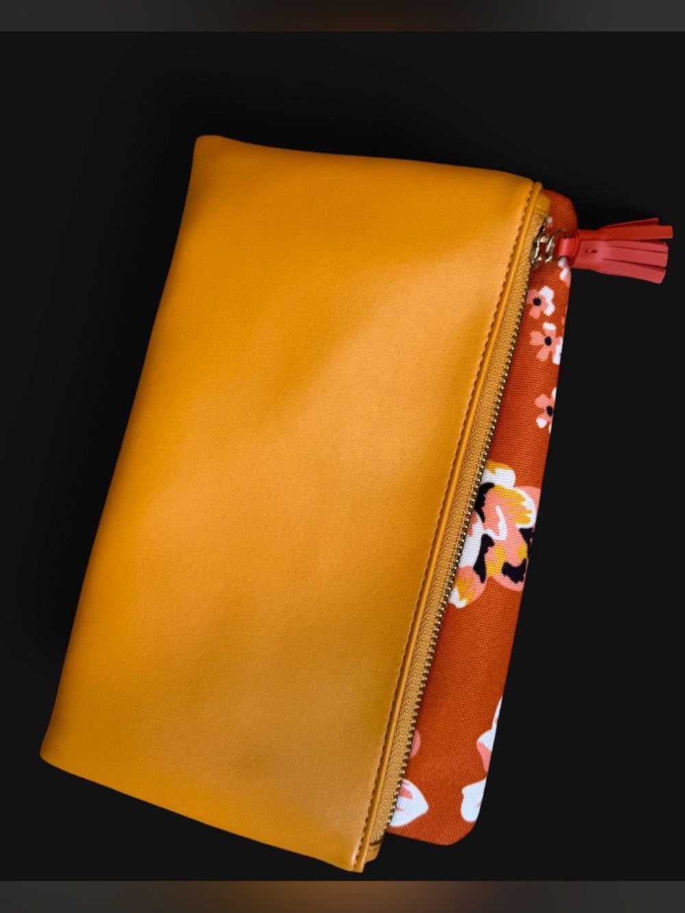 Rachel Pally Reversible Fold-Over Clutch Bag Zahara Print small tassel